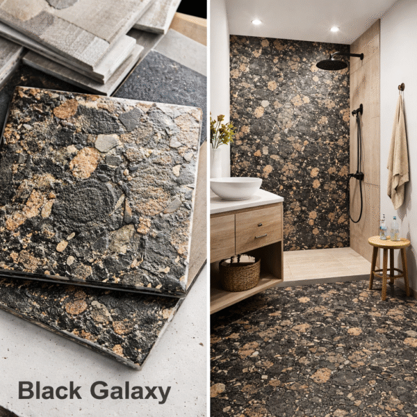 Black Galaxy Terrazzo Tile